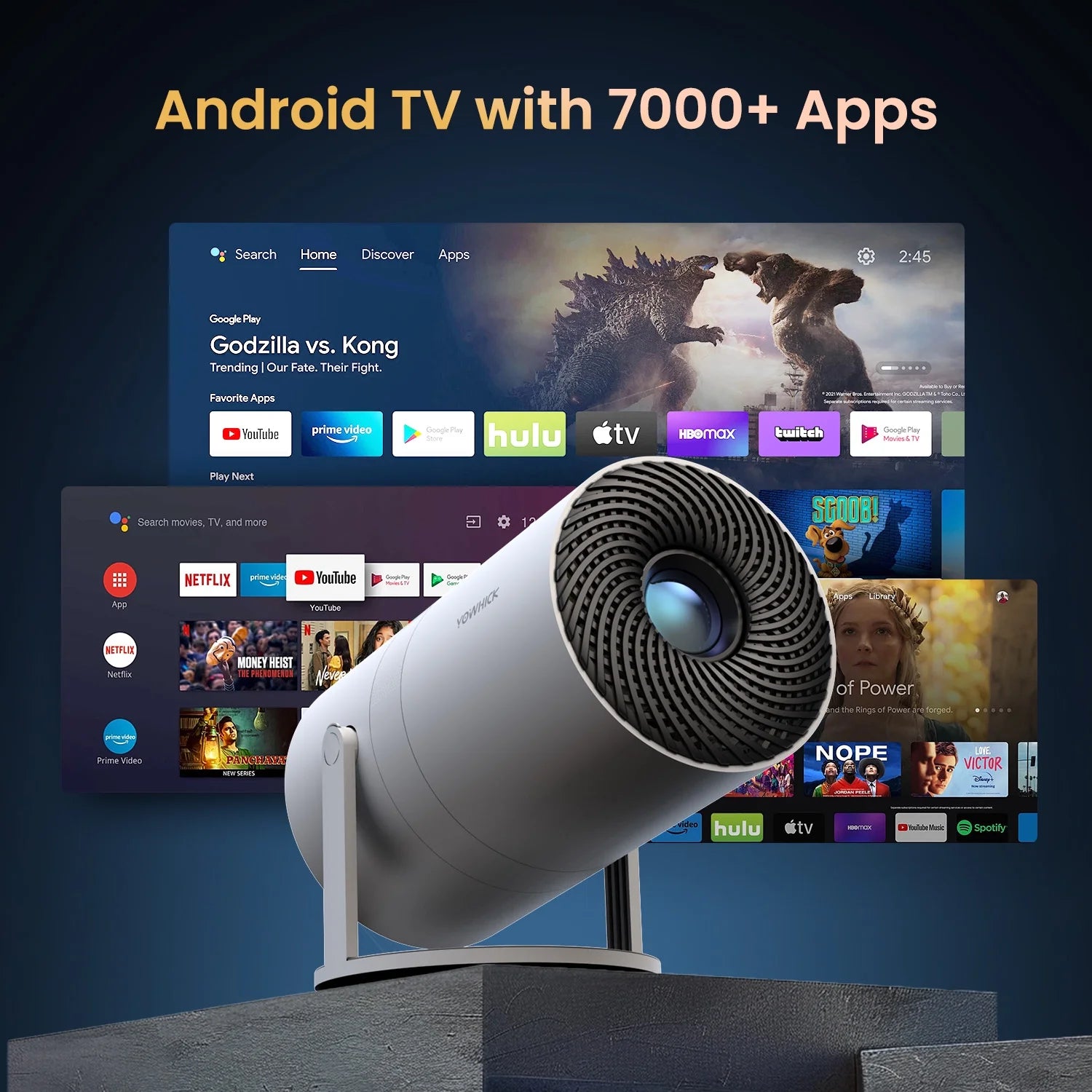 Transform Your Viewing Experience with the Electric Focus Mini Projector – WiFi & Bluetooth Enabled, 210° Rotating Design for Ultimate Portability